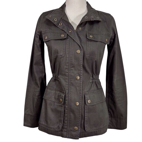 J. CREW Relaxed Boyfriend Field Jacket Coat Womens XXS Dark Green Gorpcore - Picture 1 of 12